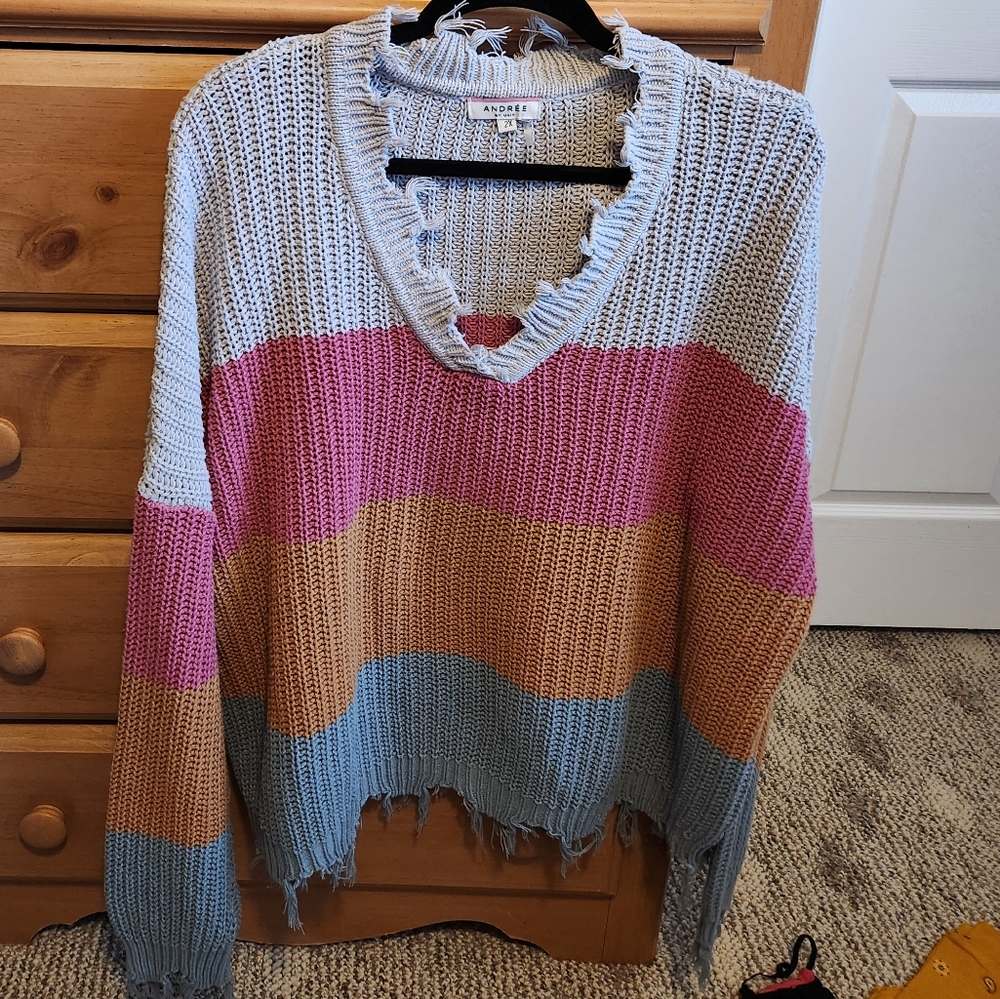 Distressed sweater